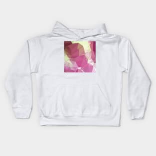 Light Thulian Pink Abstract Low Polygon Background Kids Hoodie